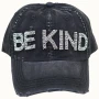 Baseball Trucker Cap Adjustable Black Bling Be Kind