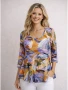 Floral Round Neck Kamana Top