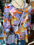 Floral Round Neck Kamana Top