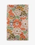 Geometry Jorah Retro Neutrals Flowers Kitchen Tea Towel Microfiber 