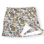 LuLu B  Skort Phone Pocket  2 Waist Zip Pockets Neutrals Floral 