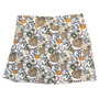 LuLu B  Skort Phone Pocket  2 Waist Zip Pockets Neutrals Floral 
