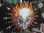 Bandana, Skull Flames Orange Bling, More Colors Avail FREE SHIPPING