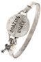 Bracelet, Amazing Grace Silvertone
