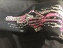 Bandana, Skull Flames Skeleton Guns Neon Pink FREE SHIPPING