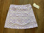 LuLu B Skort, Lilac Pattern Pattern Side Zip, Zip Pocket Coolant Fabric LuLu B 