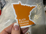 Sticker, Blaze Orange Minnesota Season Hunting Deer Opener