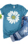 Daisy T-Shirt Heathered Blue USA Made 
