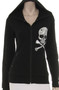 Small left Jacket, Skull Sequin  Zip Pockets NO HOOD