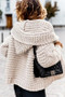 Cardigan, Cable Knit Sweater Cream Hooded 