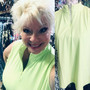 LuLu B Top SMALL LEFT Sleeveless 1/4 Zip Lime SPF 50 Coolant Fabric LuLu B  LuLu B Top SMALL LEFT Sleeveless 1/4 Zip Lime SPF 50 Coolant Fabric LuLu B