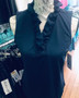 Top, Sleeveless Ruffle Navy Coolant Fabric LuLu B 