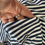 LuLu B Skort Navy Stripe Phone 2 Waist Zip Pockets Coolant Fabric 250th Anniversary 