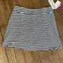 LuLu B Skort Navy Stripe Phone 2 Waist Zip Pockets Coolant Fabric 250th Anniversary 