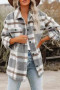 50% Off at Checkout 1 SMALL LEFT Shacket, Flannel Grey Plaid