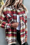50% off at Checkout 2 XL’s LEFT Shacket, Shirt Flannel Red Black Ivory Up To 4x  Plaid Metal Buttons 