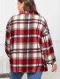 50% off at Checkout 2 XL’s LEFT Shacket, Shirt Flannel Red Black Ivory Up To 4x  Plaid Metal Buttons 