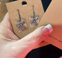 Earrings, Dragonflies Coppertone Square