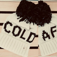Beanie, Pom COLD AF Cream 