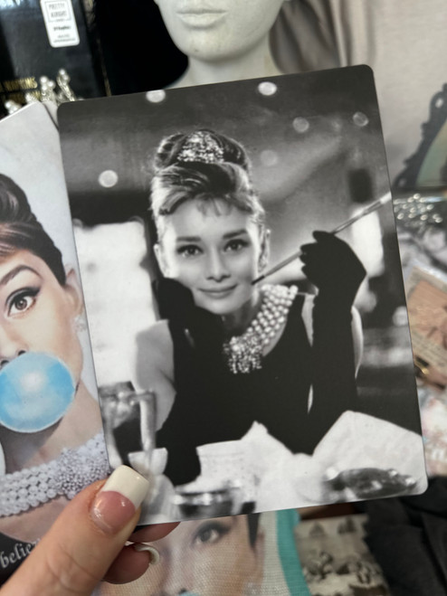 audrey hepburn long cigarette with holder' by Bridgeman Images as a door poster or door sticker Audrey Hepburn, Smoking Cigarette