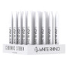 White Rhino White Ceramic Dab Straw w/ Silicone Cap - 25CT Display