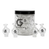 Hillside Glass Carp Clear Vortex Card Cap Jar 12PK