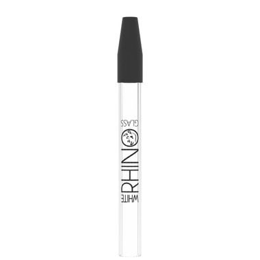 White Rhino Pyrex Dab Straw w/ Silicone Cap