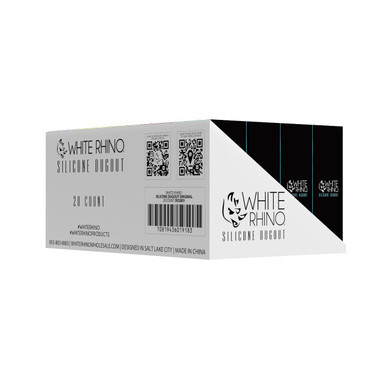 White Rhino Silicone Dugout Original - Assorted Colors 20CT Display Side View