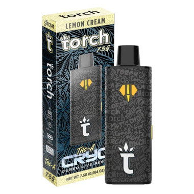 TORCH CRYO THC-A Cured Live Resin Disposable 7.5G Lemon Cream Sativa