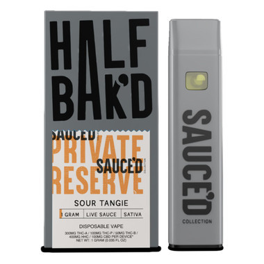 Half Bak'd Live Sauce'D Private Reserve Disposable 1G-Sour Tangie