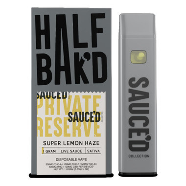 Half Bak'd Live Sauce'D Private Reserve Disposable 1G-Super Lemon Haze