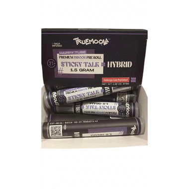 Truemoola Infused Happy Tube THCP Preroll 1.5G-1CT Sticky Talk Hybrid