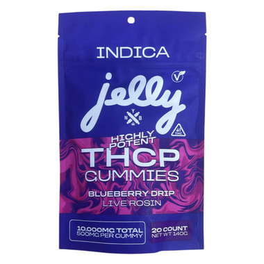 Jelly Highly Potent THCP Gummies 10000MG Blueberry Drip Indica