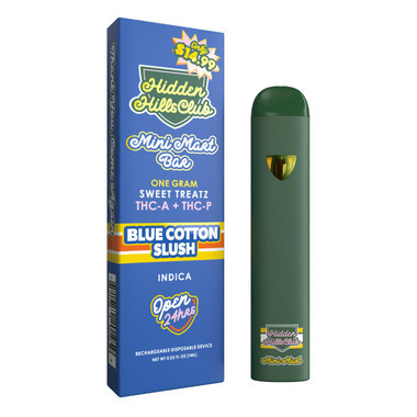Hidden Hills Club Mini Mart Sweet Treatz THC-A THC-P Disposable 1G Blue Cotton Slush