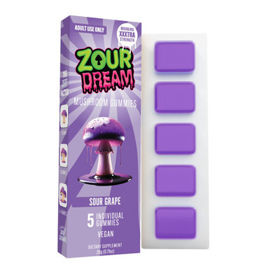 Zour Dream Mind Melting Mushroom Gummies-Sour Grape