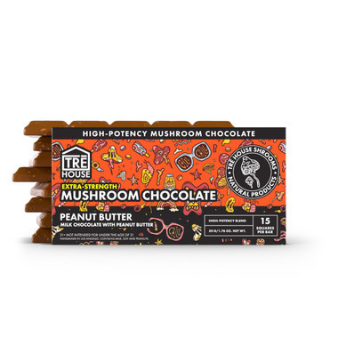 TRĒ House Extra Strength Magic Mushroom Blend Chocolate Bar Peanut Butter