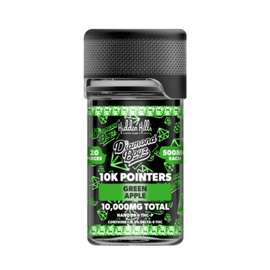 Hidden Hills Club x Diamond Boyz 10K Pointers D9THCP Gummies 10000MG Green Apple