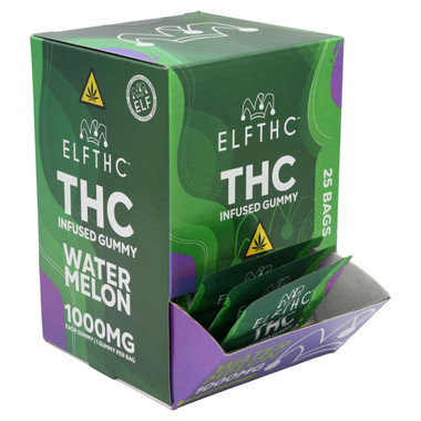ELFTHC THC Infused Gummies 1000MG  25 Count WaterMelon