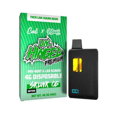 Cali X Unhinged Pre-Heat Premium Disposables - 4G Skunk OG
