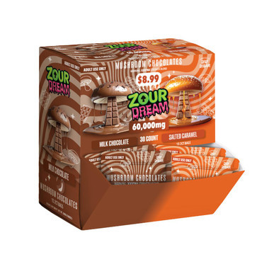 Zour Dream Mushroom Chocolate 60000MG-30CT Salted CarmelMilk Chocolate