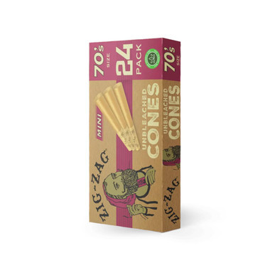 Zig Zag 70MM Cones 1PK-24CT Unbleached