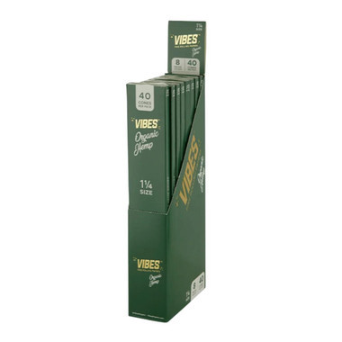 VIBES CONES 8PK- 1-1 4 ORGANIC HEMP