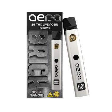 AERA THC Brick Live Rosin Disposables 2G Sour Tangie Sativa