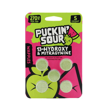 Puckin Sour Mitragynine+Hydroxy Tablets 1350MG- 5CT