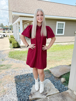 Blakely Burgundy Dress