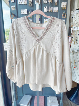 hillary eyelet top