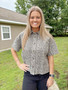 Lucy Leopard Denim  Top