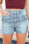 Bow tie denim shorts