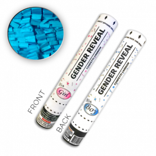 GENDER REVEAL CONFETTI CANNON 12" BOY