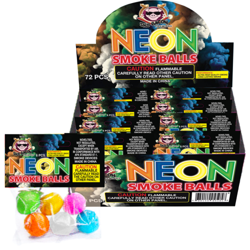 Neon Smoke Balls (6 Pack)